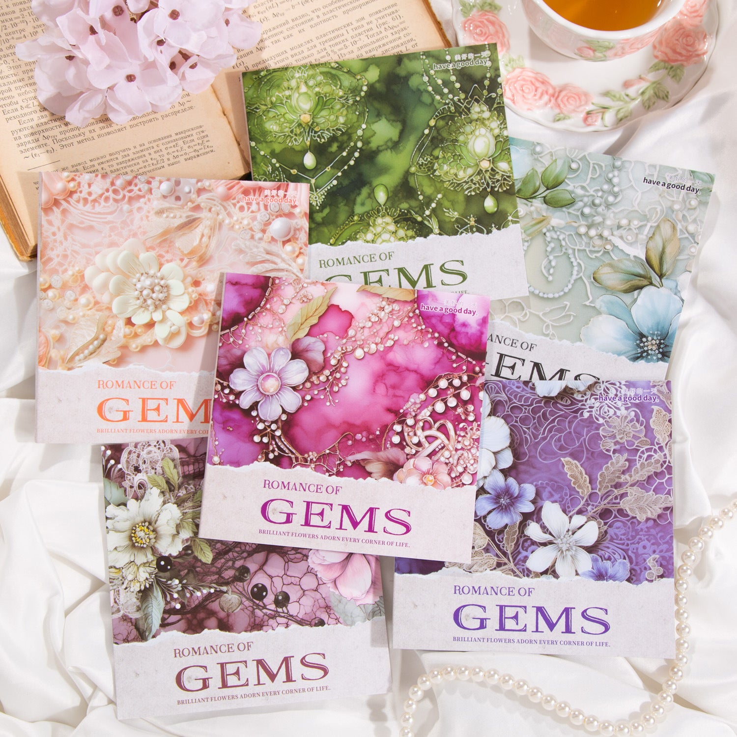 30 Pcs Flowers Scrapbook Paper BSLM