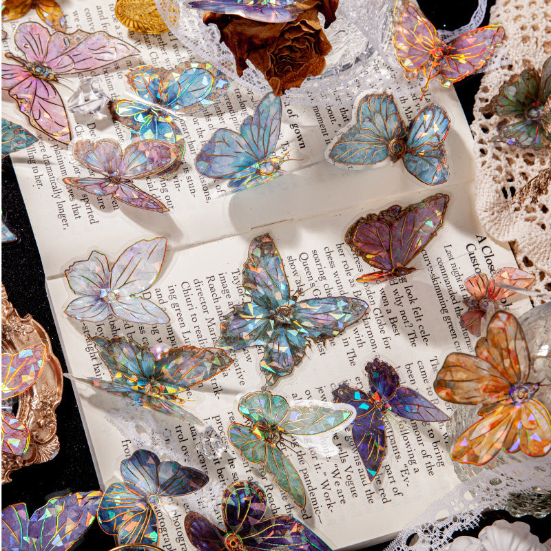 20pcs PET Butterfly Stickers LGDD