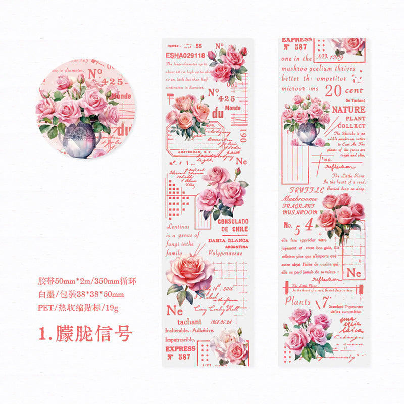 1 Roll PET Rose Stickers MGSQS