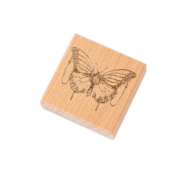 1 Pc Butterfly Wood Stamp WJDP