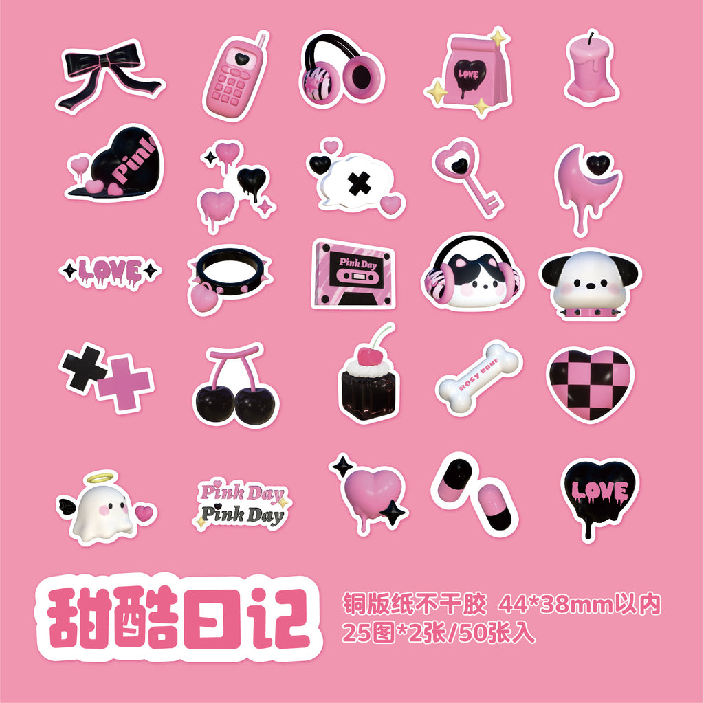 50PCS Cute Boxed Stickers RTLY