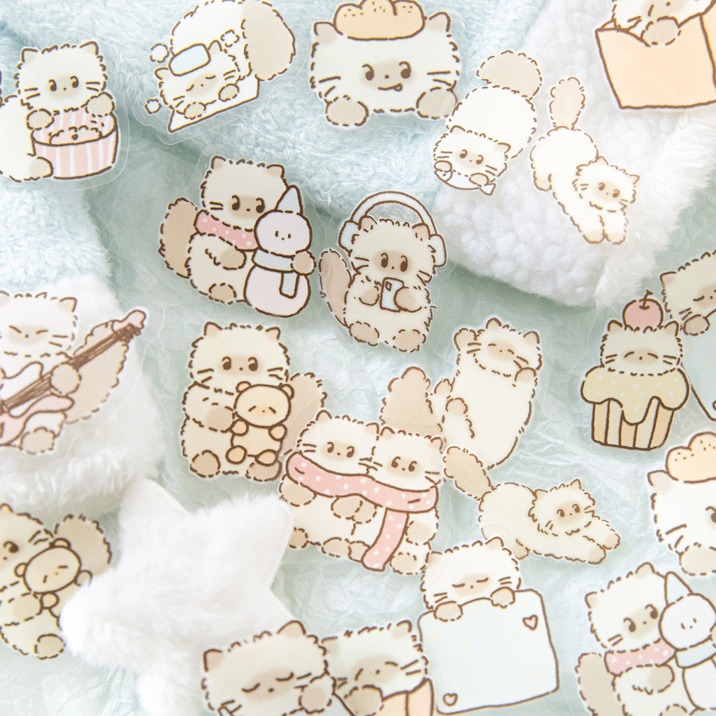 30 Pcs Cute Animal PET Stickers SYYNT