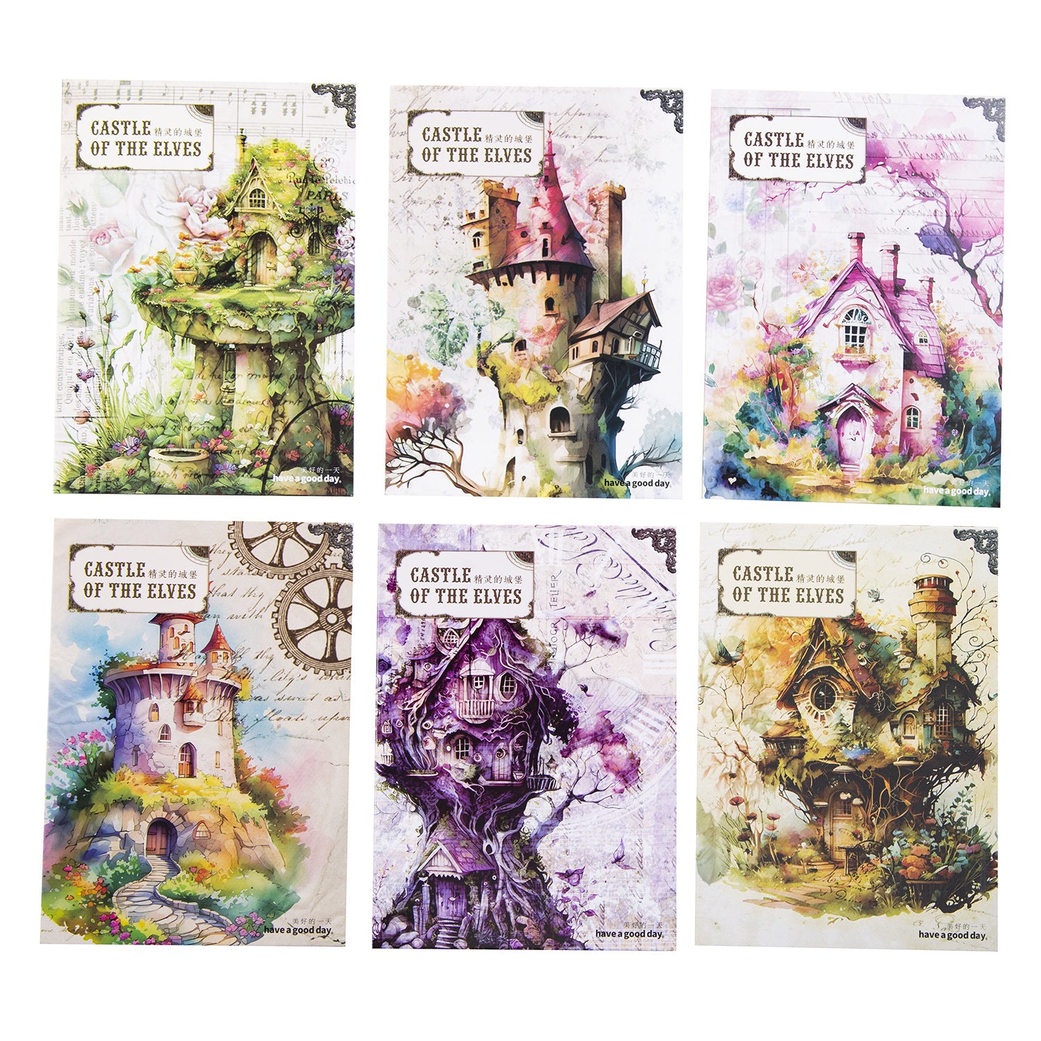 30 sheets Castle Scrapbook Paper JLDCB