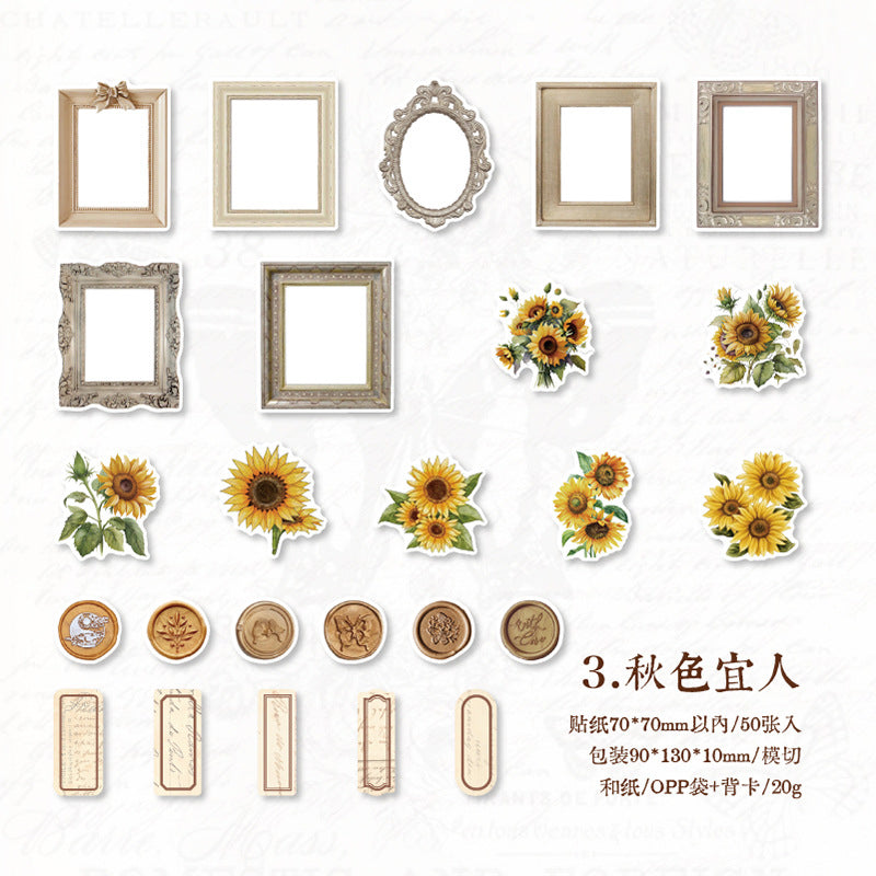 50pcs Vintage Stickers HXSY