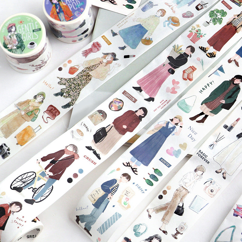1 Roll Girl Washi Stickers JRCD