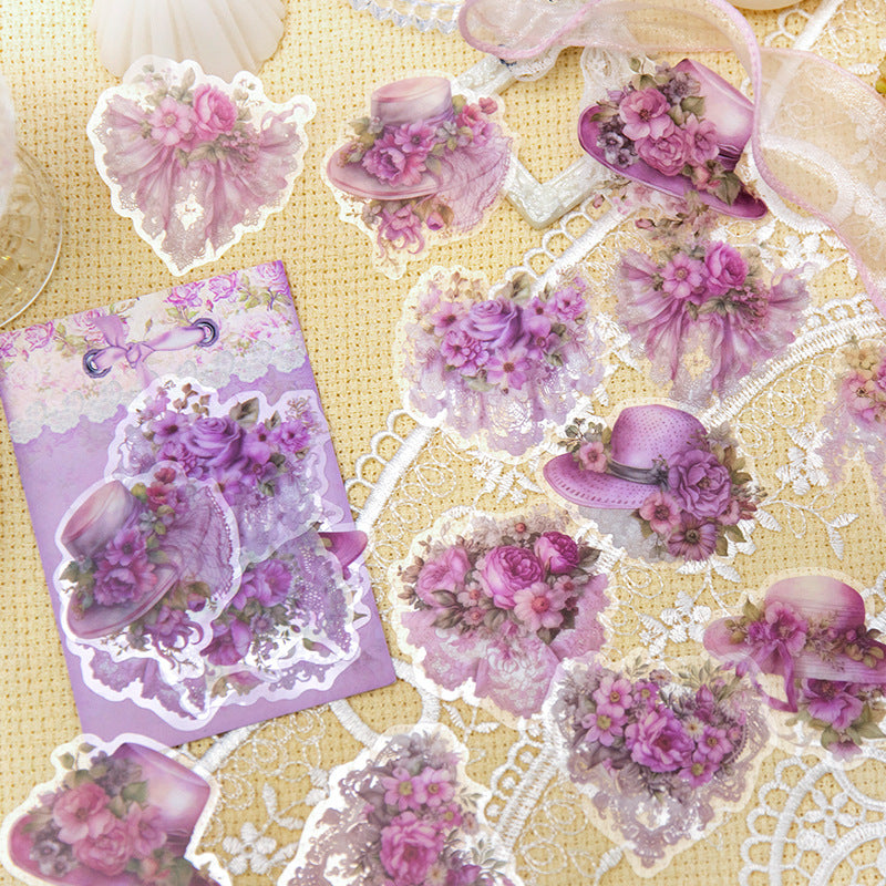 20Pcs Flower PET Stickers HXMMWH