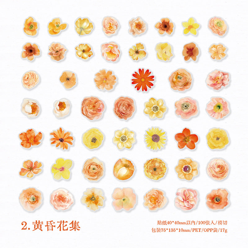 100pcs Small PET Flowers CNHS