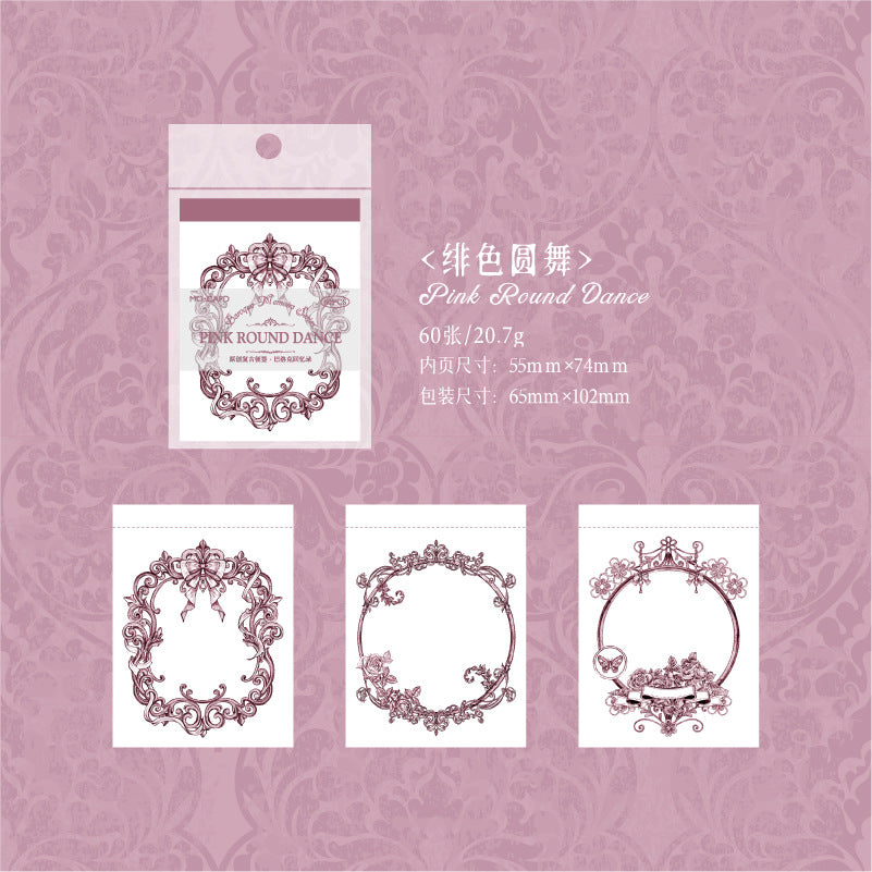 60 sheets Vintage Notepad BLKHYL