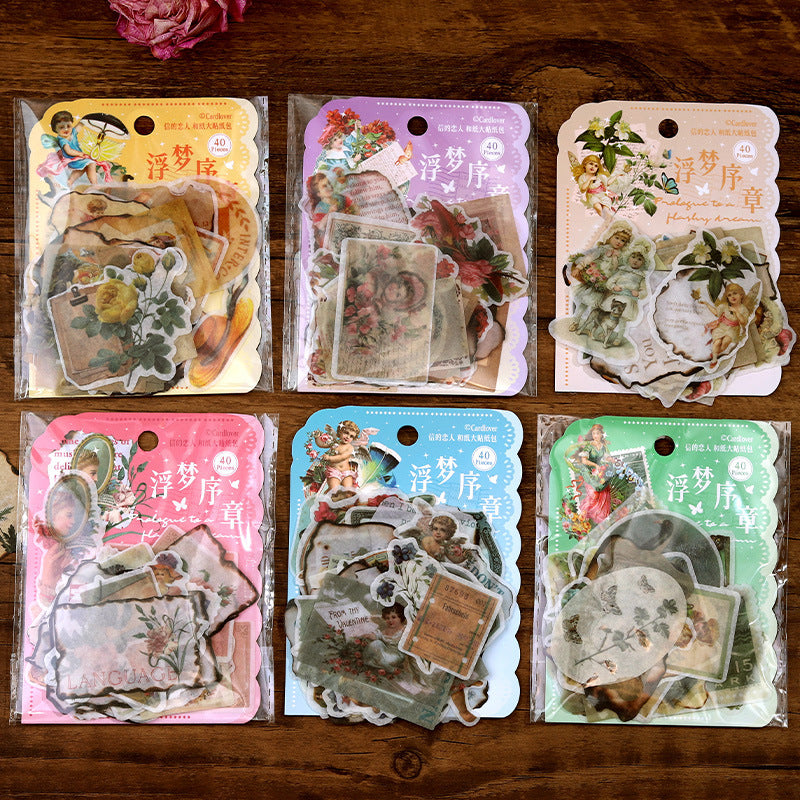 40 Pcs Washi Stickers Pack FMXZ