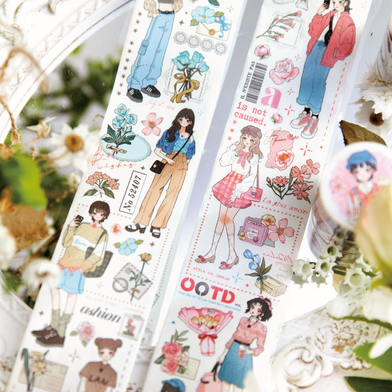 1 Roll Fashion Girl Washi Tape LMSG