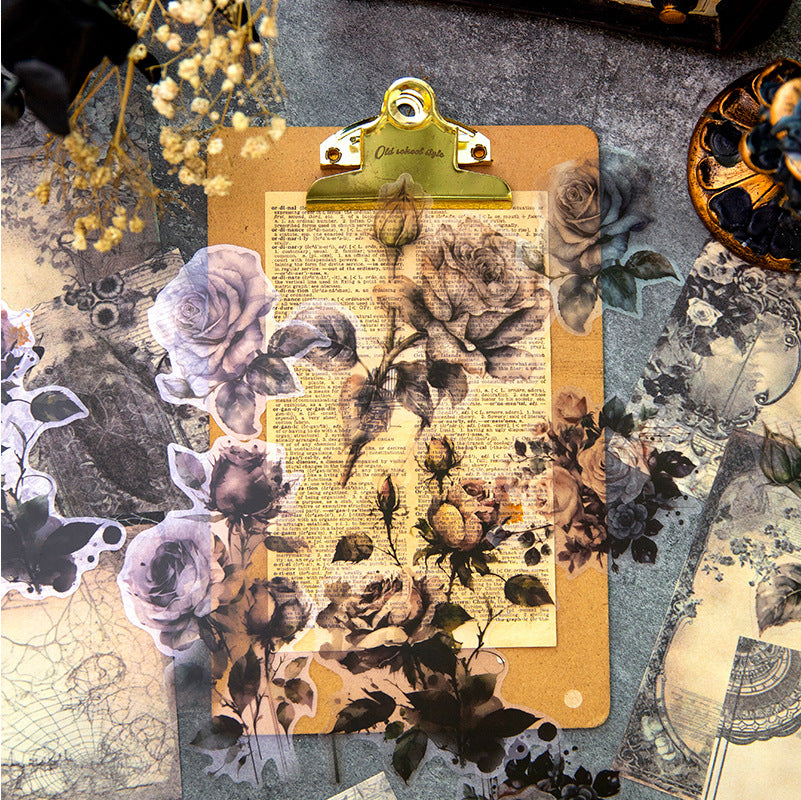 30Pcs Rose Theme Scrapbook Supplies Kit AHMG