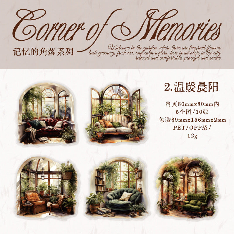 10 Pcs House and Garden PET Stickers JYDJL