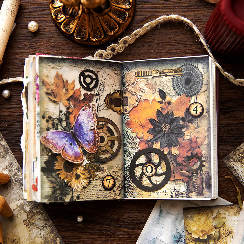 40pcs Vintage Flower Scrapbook Paper FSHS