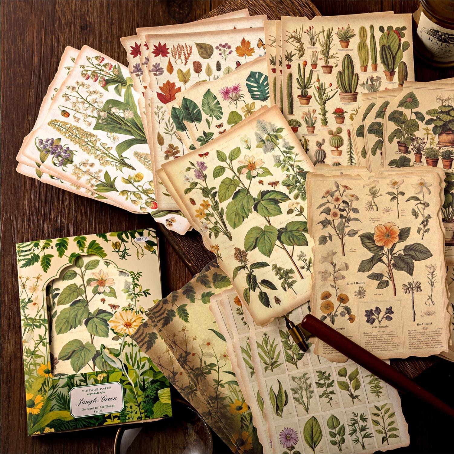 30 Pcs Vintage Scrapbook Paper WWYL