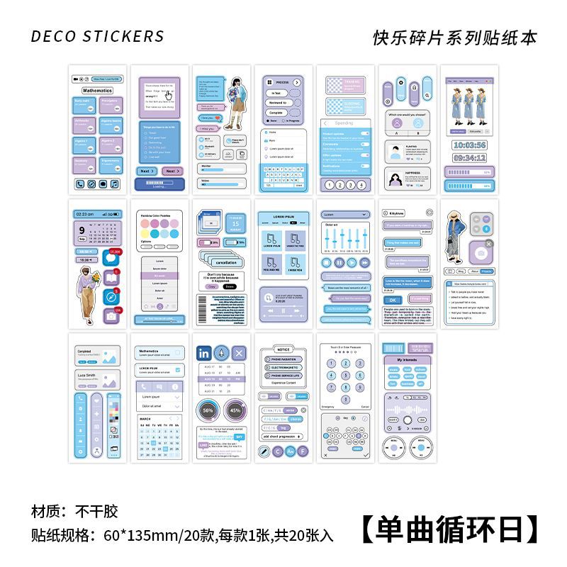 20pcs Scrapbook Stickers KLSP