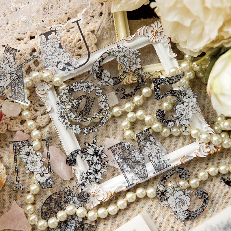 52pcs PET Letter Stickers BZXC