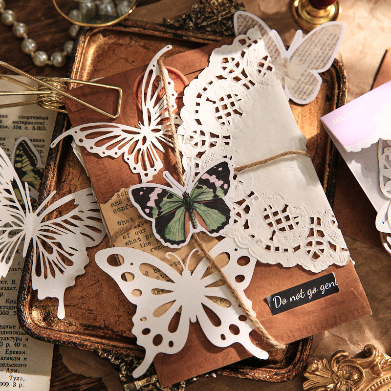 Cut Out Lace Paper and Stickers LSHXQ