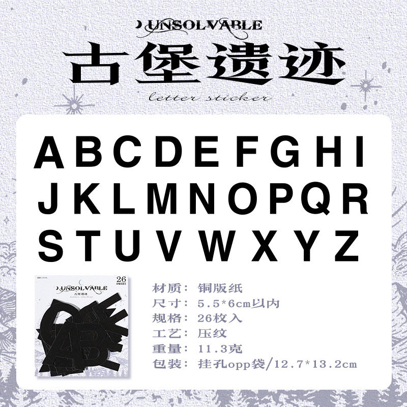 26pcs Letter Sickers WJLM