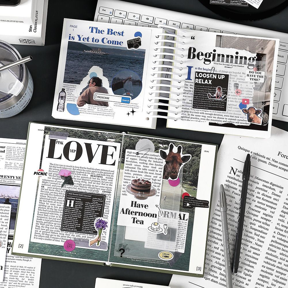 20pcs Newspaper Scrapbook Paper ZMJB