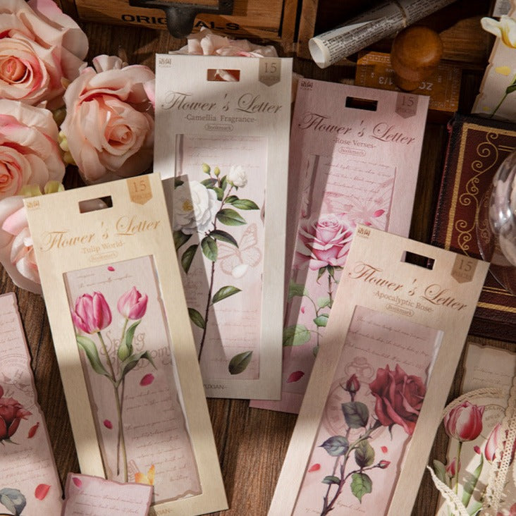 15pcs Rose Theme Scrapbook Supplies HDLX