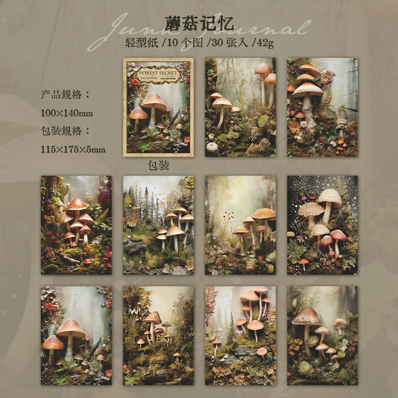 30 Pcs Forest Scrapbook Paper SLMJ