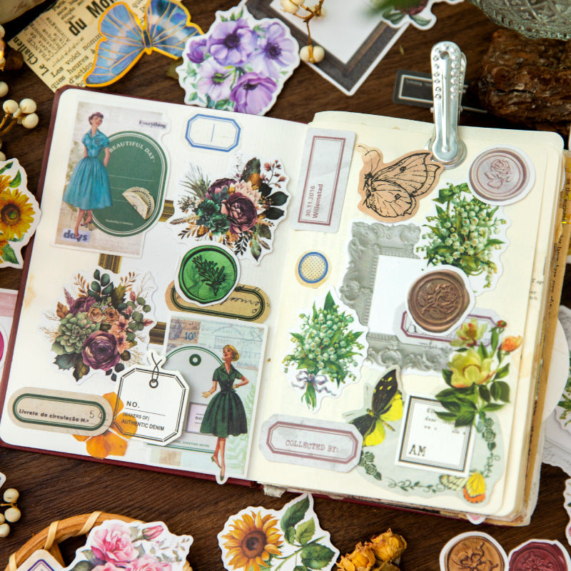 50pcs Vintage Stickers HXSY