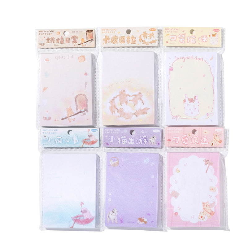 80 Pcs Cat Theme Notepad BNMYXM