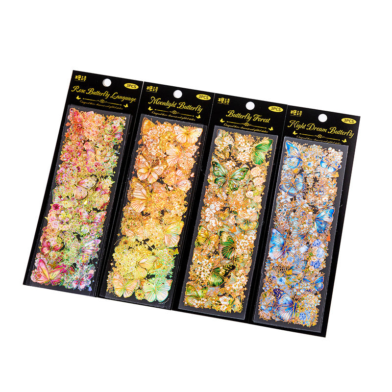 3 Sheeets Butterfly PET Stikers HMD