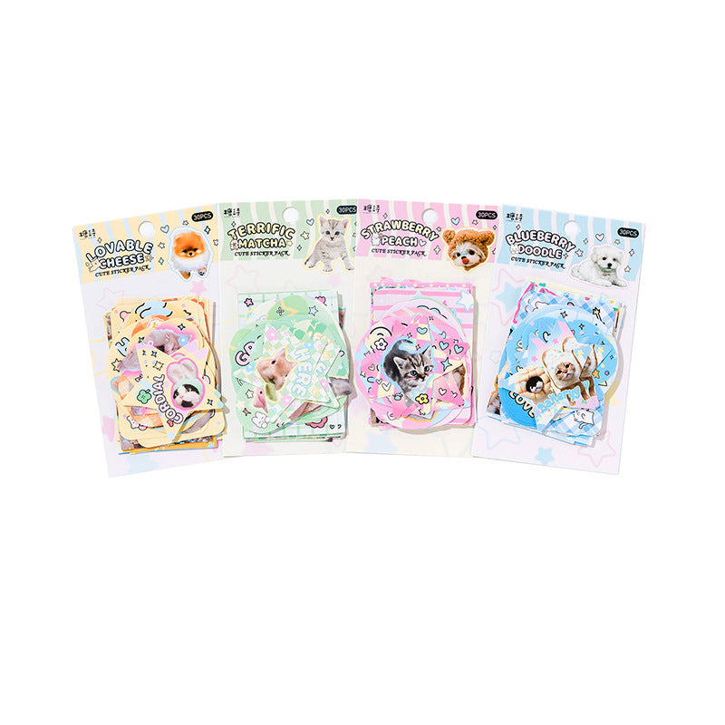 30pcs Animal Pet Stickers ABLY