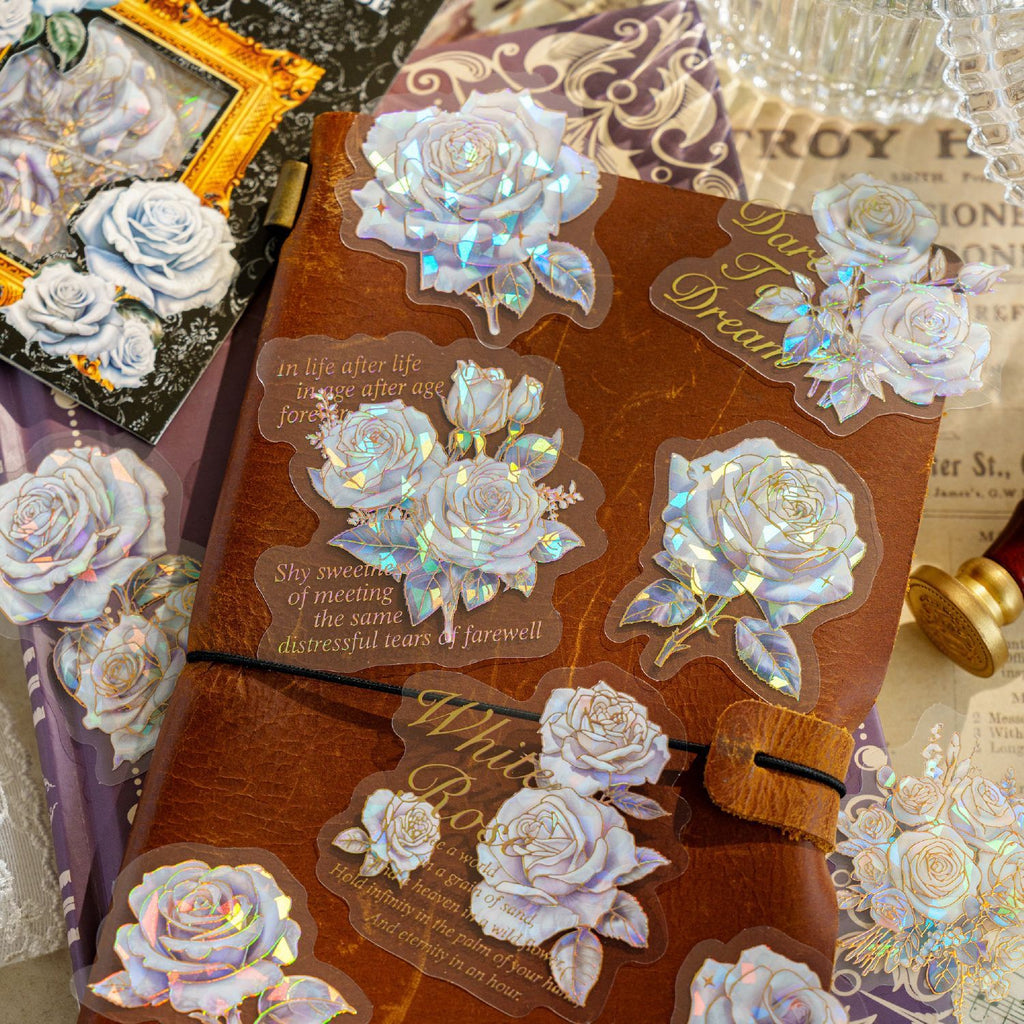 20pcs PET Rose Stickers MGHL