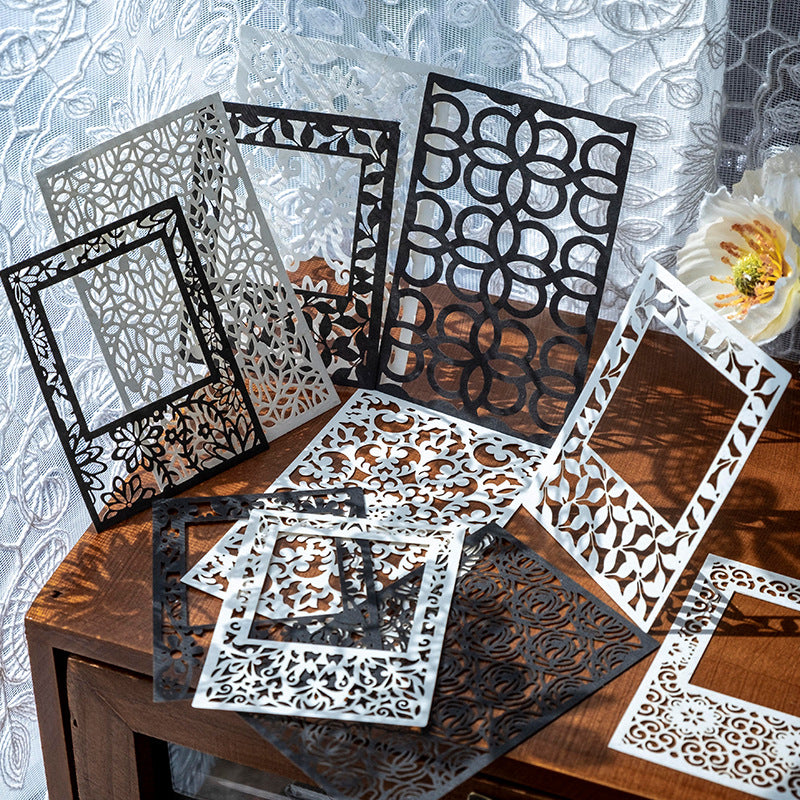 20 Pcs Lace Cutout Scrapbook Paper YHYC