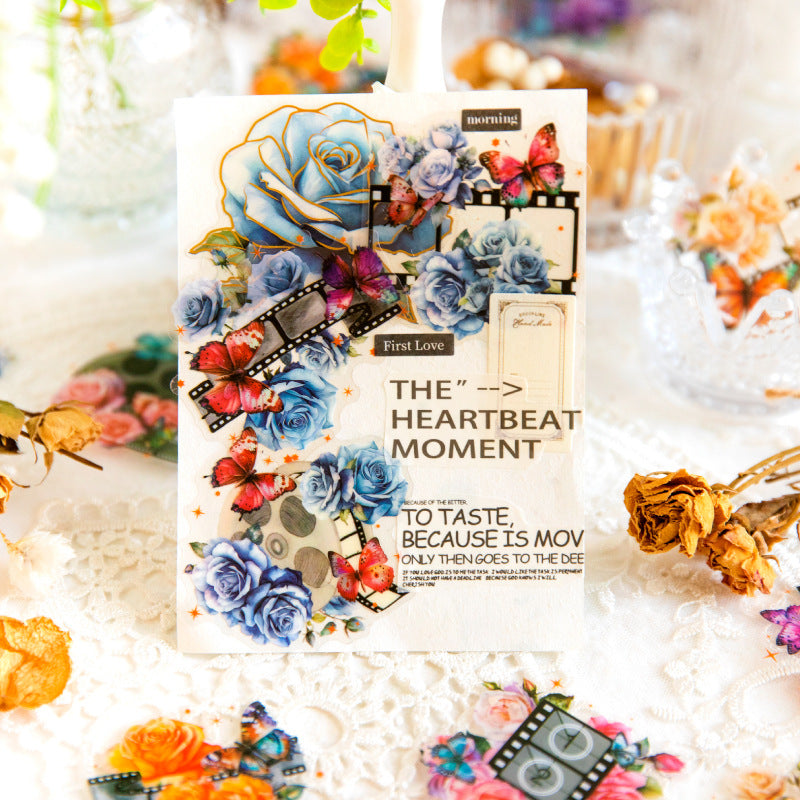 20pcs Flowers and Butterfly PET Stickers HDLY