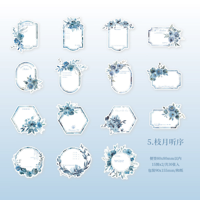 30Pcs Floral Notepad LMHX