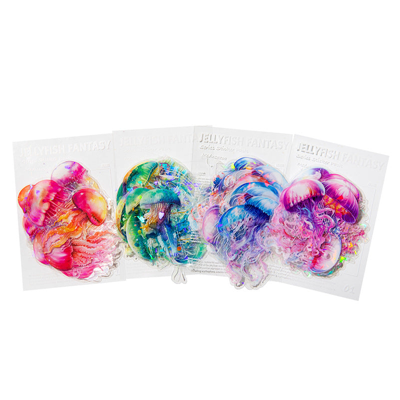 20pcs PET Jellyfish Stickers SMHX