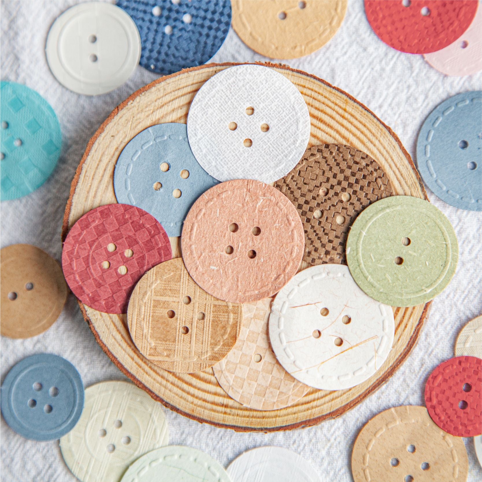 64 Pcs Button Style Scrapbook Supplies NKSJ
