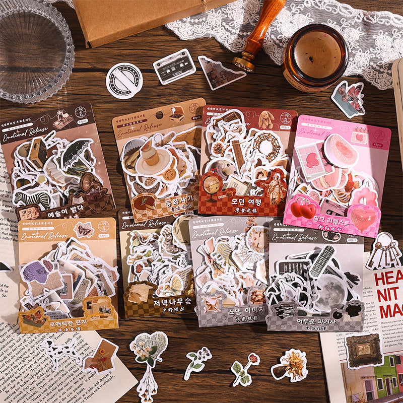 60 Pcs Small Cute Stickers QXSFS- Random Style