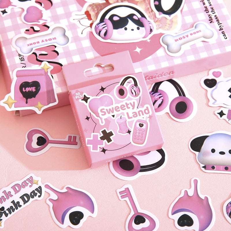50PCS Cute Boxed Stickers RTLY