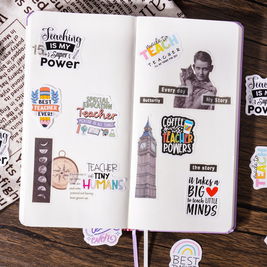 46pcs Teacher Stickers WZTY