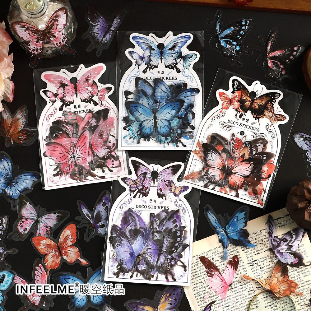 15 Pcs Butterfly Stickers Pack HDHC