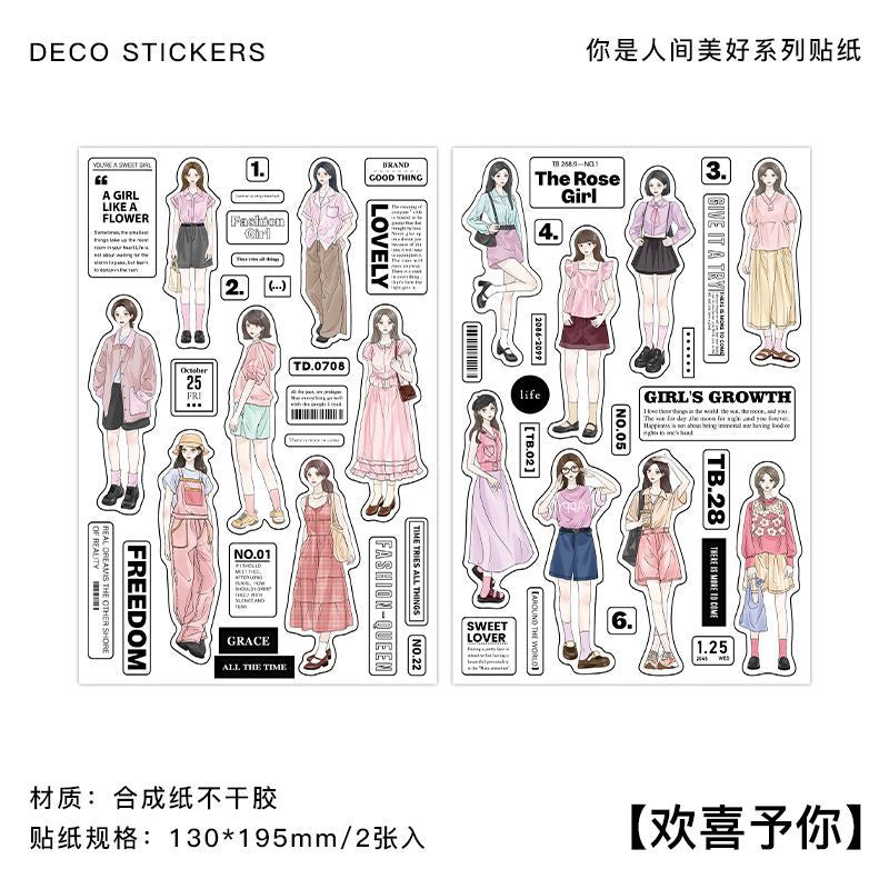 2 Sheets People Stickers RJMH