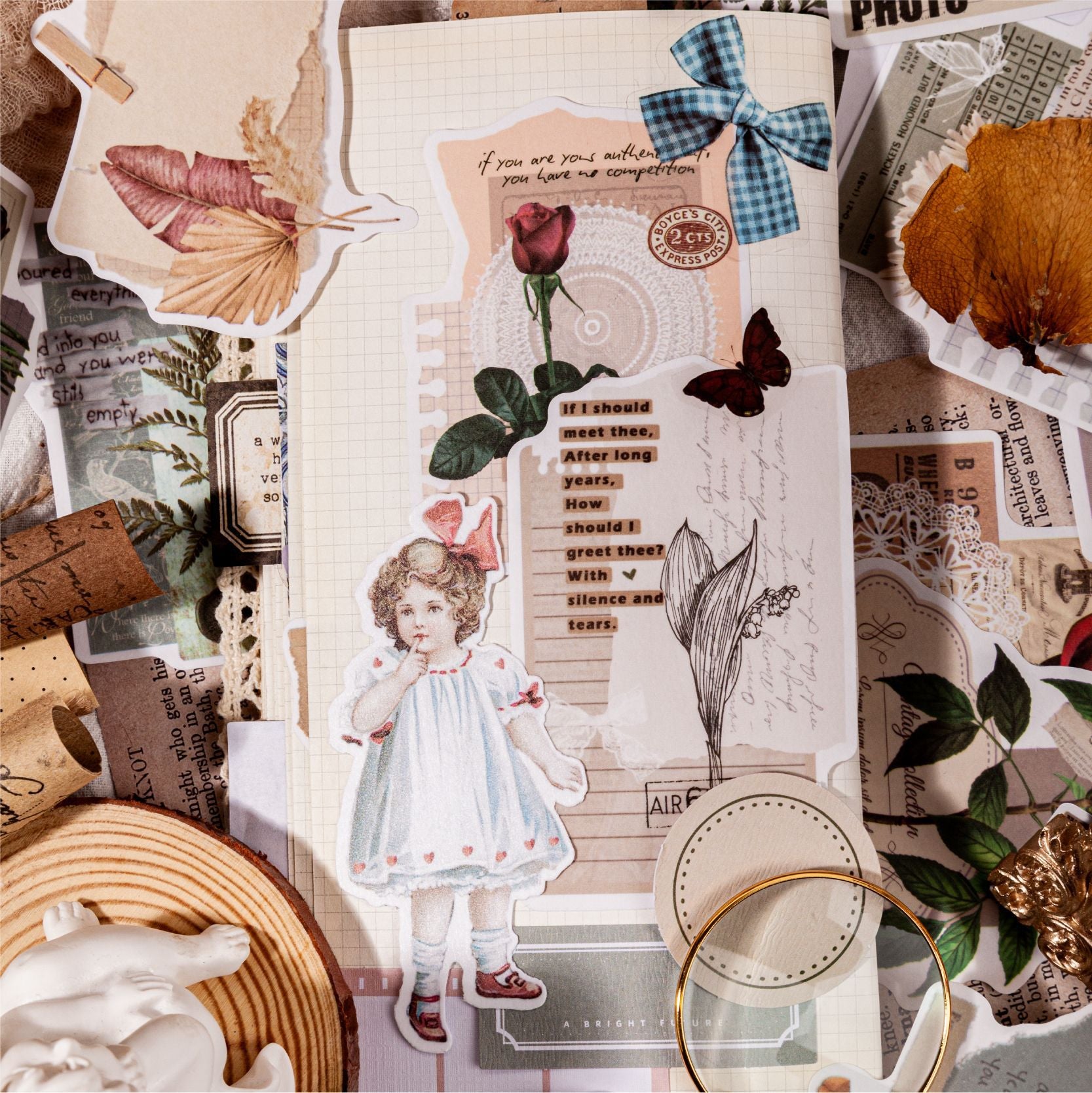 30pcs Vintage Scrapbook Stickers YCXL