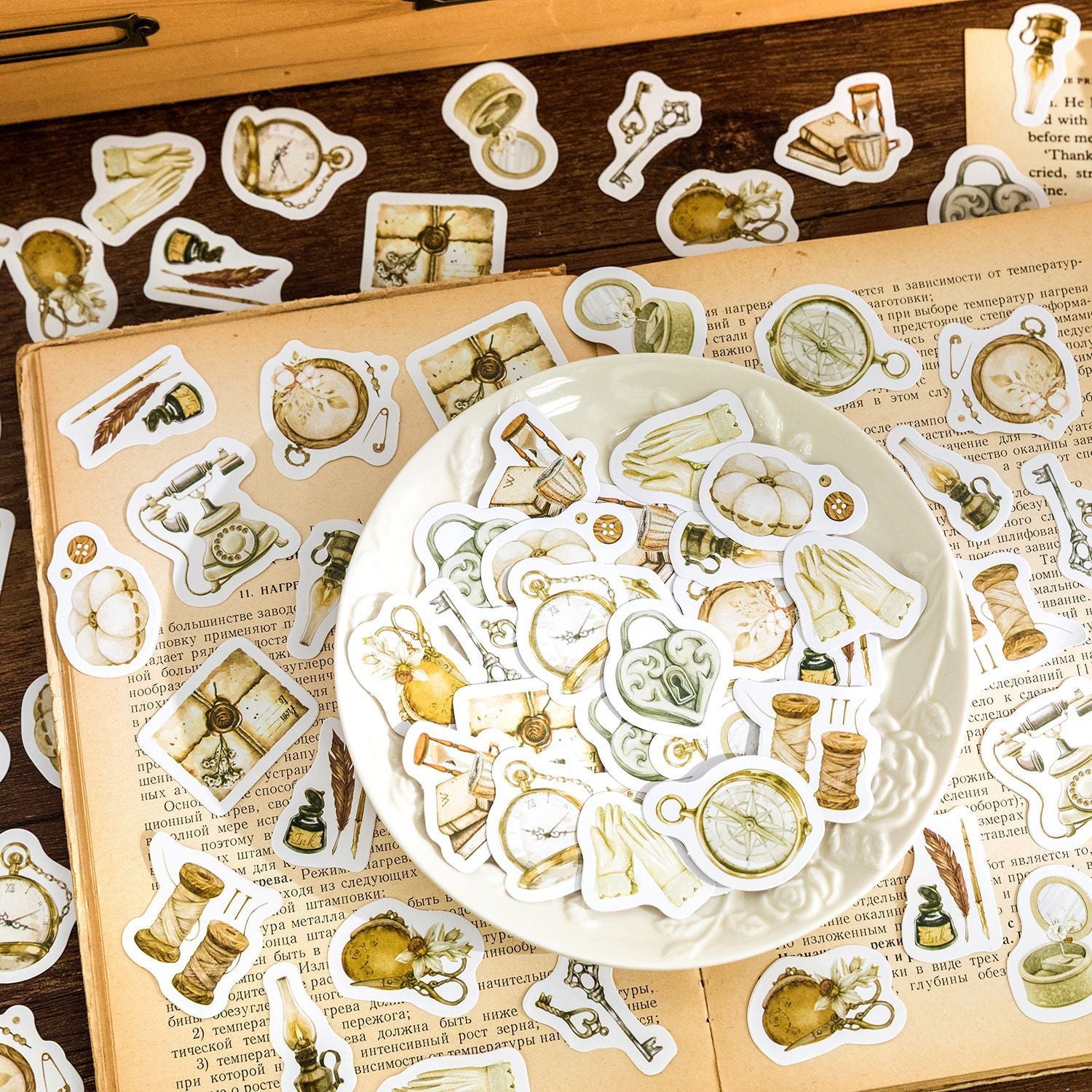45pcs Boxed Rose Stickers QRLX