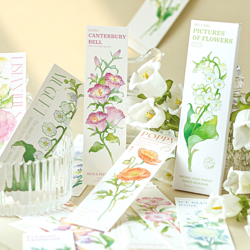 20 Pcs Paper Flowers Bookmark HHJX