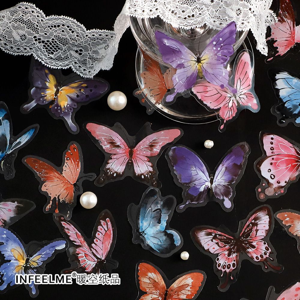 15 Pcs Butterfly Stickers Pack HDHC