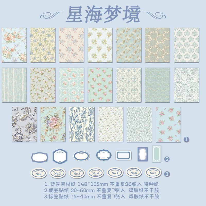 40PCS Floral Paper FHSP