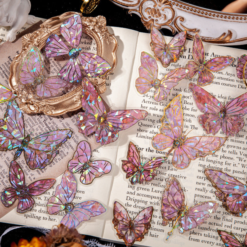 20pcs PET Butterfly Stickers LGDD
