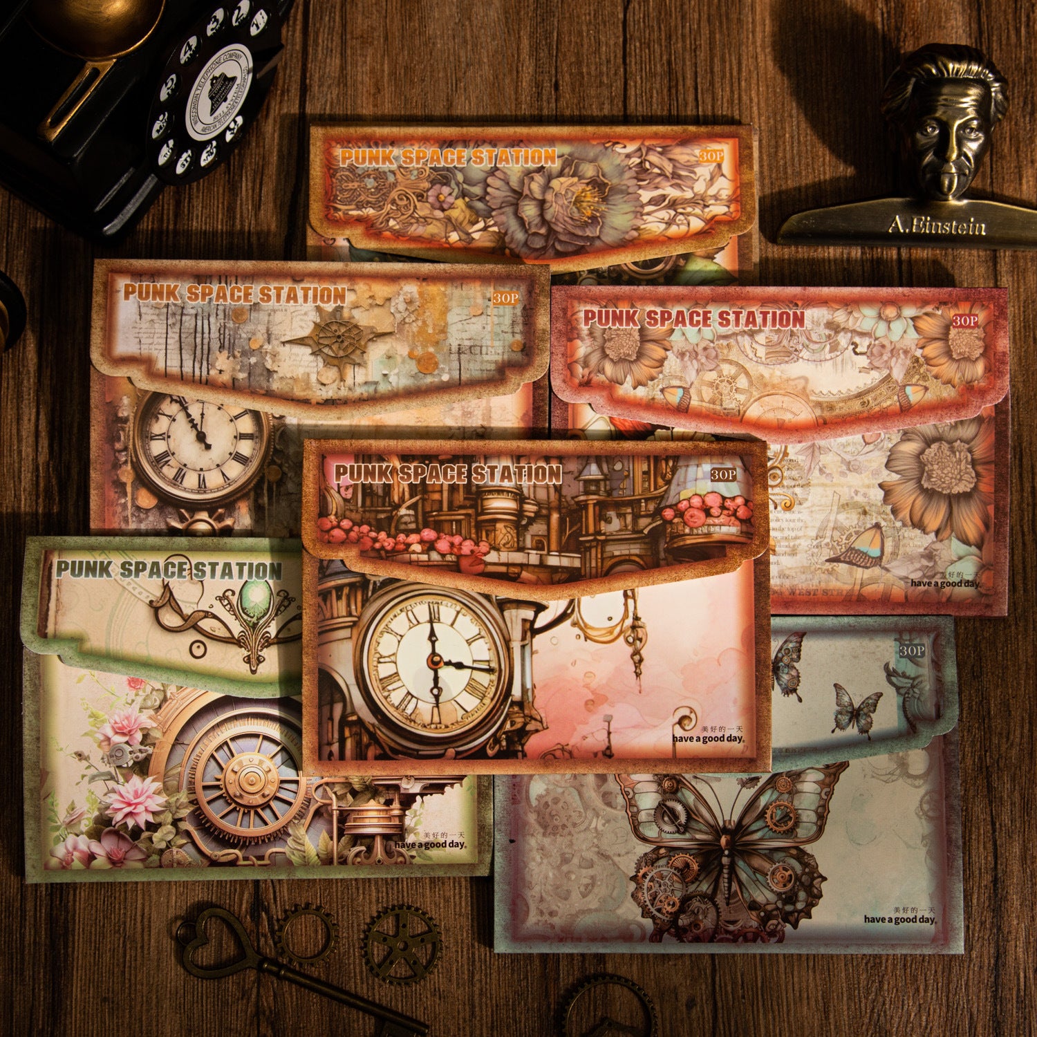 30 Pcs Punk Theme Scrapbook Paper PKKJZ