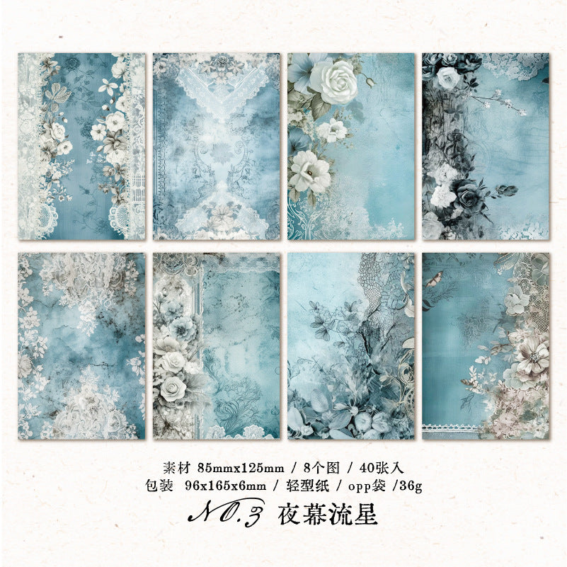 40pcs Vintage Scrapbook Paper CSJX