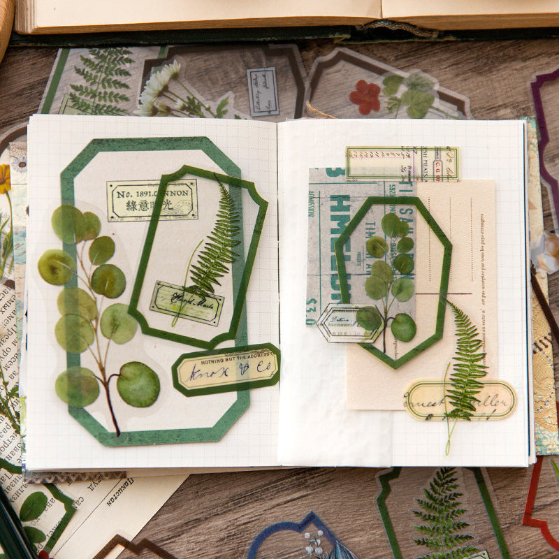 30 Pcs Junk Journal PET Stickers YJHK