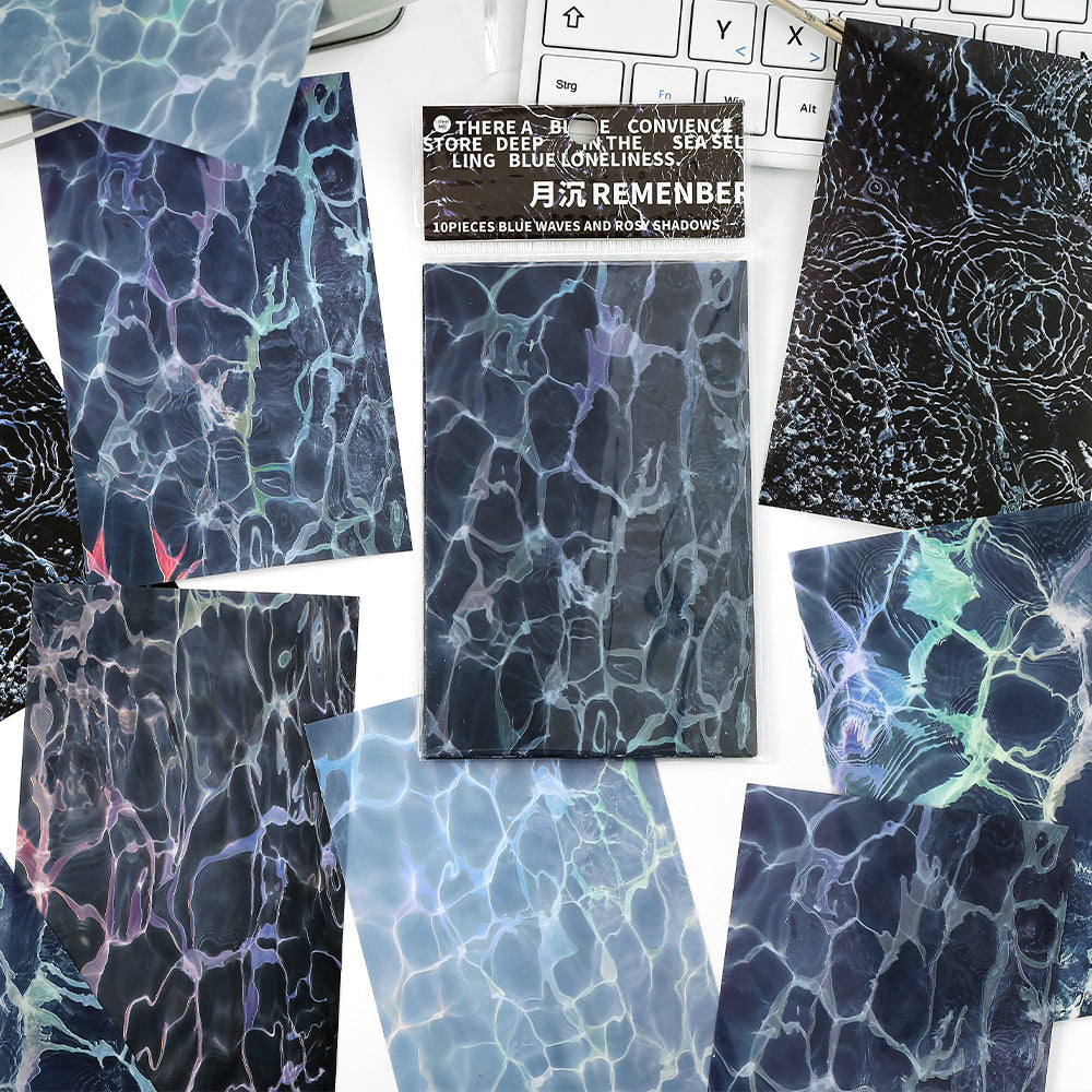 10 Pcs Background Scrapbook Stickers BBXY